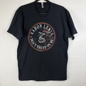Men's Aaron Lewis Don't Tread On Me T-Shirt Large Graphic Band Tee Concert Tour